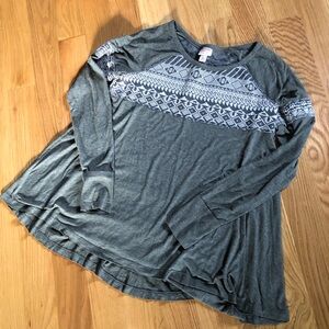 Mossimo boho long sleeve shirt size M